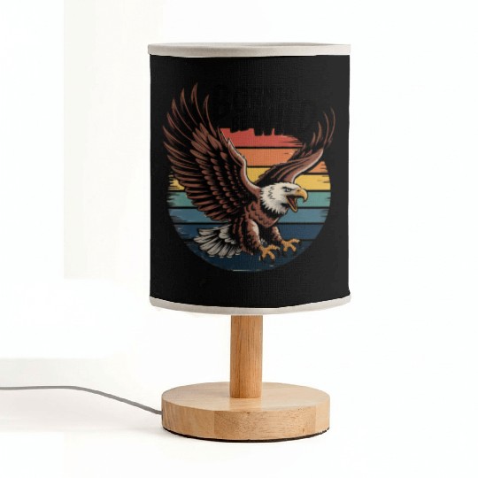 Born to Be Wild Eagle Illustration Fabric Lamps