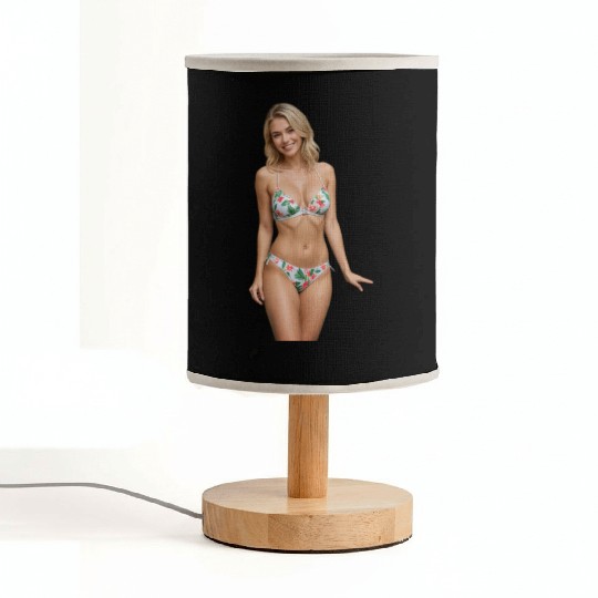 Tropical Floral Patterned Swimwear Fabric Lamps