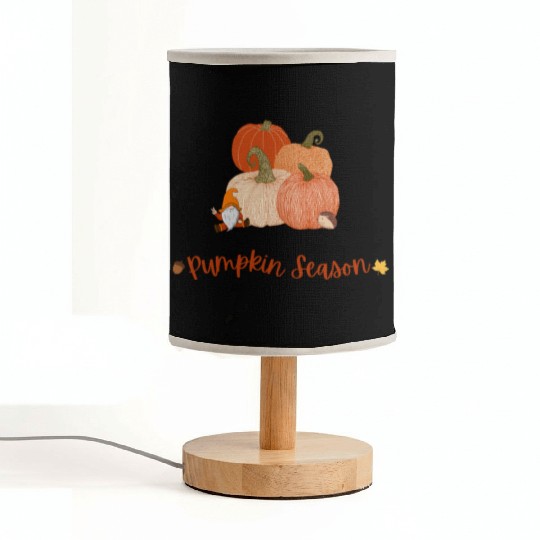 Autumn Pumpkin Harvest Illustration Fabric Lamps