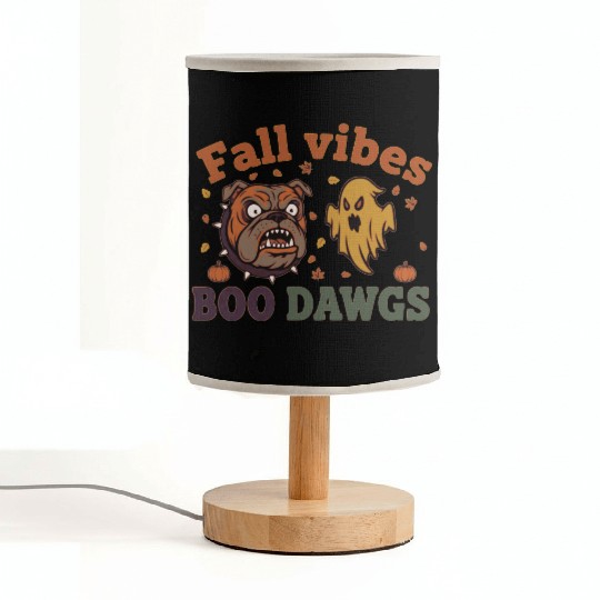 Fall vibes | Halloween Bulldog Ghost  Fabric Lamps