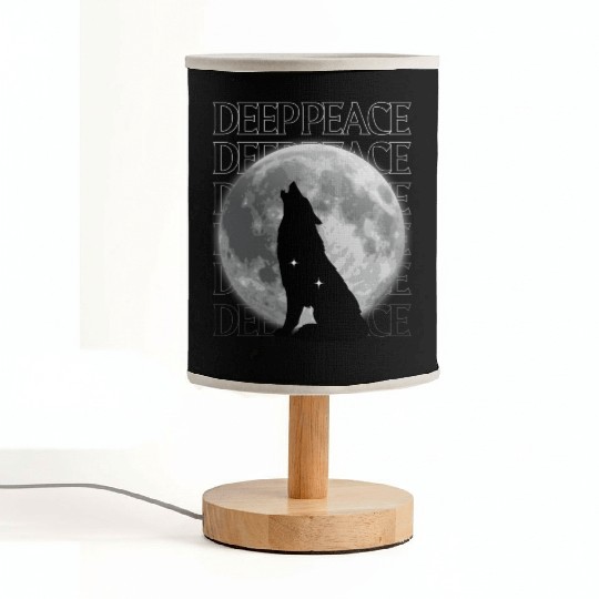 Wolf Howling at Full Moon Design Fabric Lamps