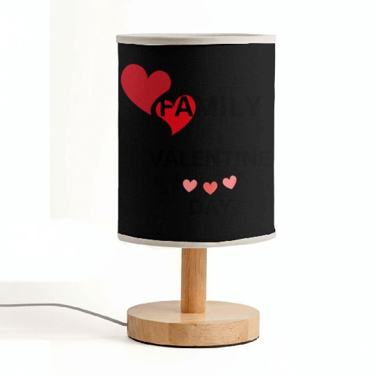 I Love My Family Valentines Day Design Fabric Lamps