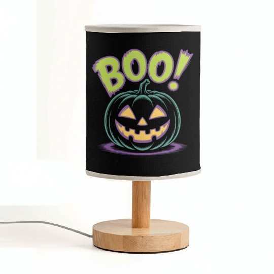 Spooky Halloween Jack-o'-Lantern Design Fabric Lamps