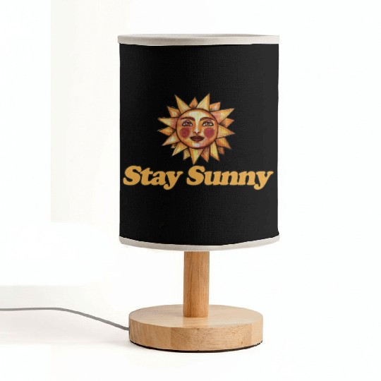 Sun and Smiley Face Motivational Design Fabric Lamps