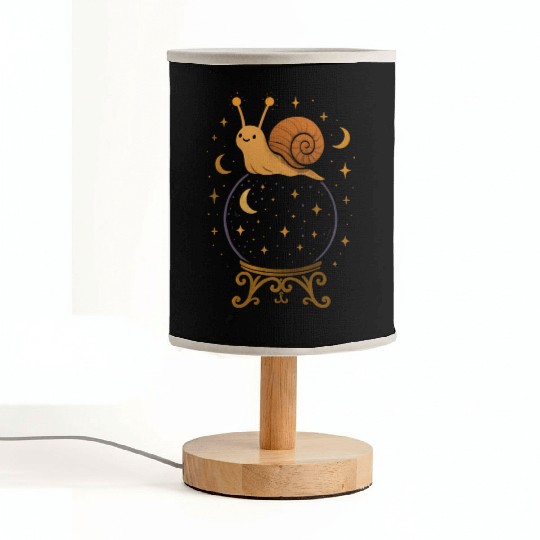 Whimsical Snail Crystal Ball Design Fabric Lamps