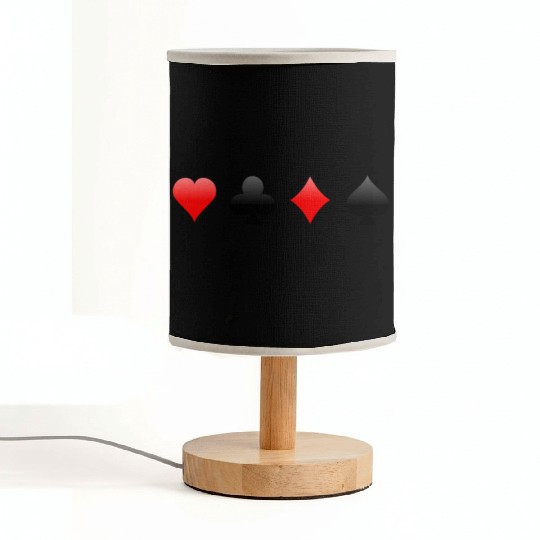 Playing Card Suits Fabric Lamps