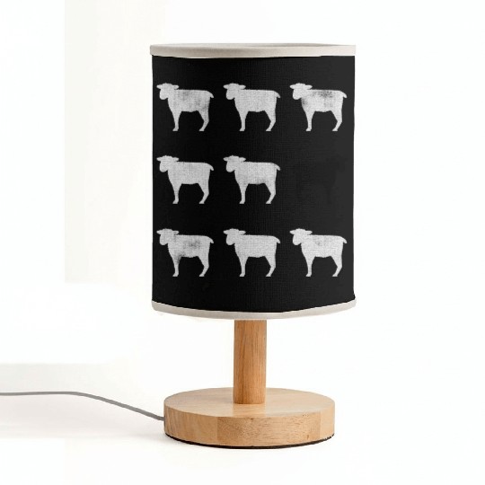 Many White Sheep: One Black Sheep Fabric Lamps