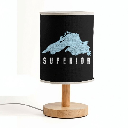 Lake Superior Great Lakes Fabric Lamps