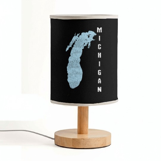 Lake Michigan Great Lakes Fabric Lamps