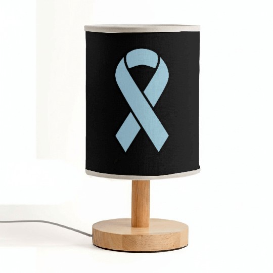 Light Blue Prostate Cancer Ribbon Fabric Lamps