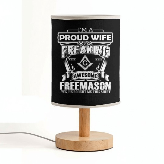 Freemason - PRoud wife of a freemason Fabric Lamps
