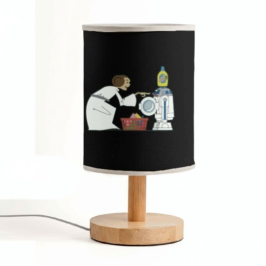 Funny Star Wars r2d2 and Leia comic Fabric Lamps