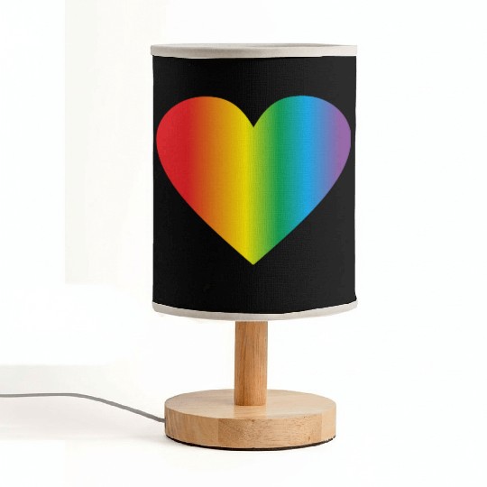 Lgbt rainbow heart, gay heart Fabric Lamps