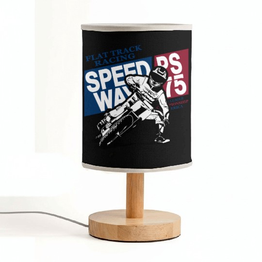 Flat Track Rider - Speedway Racing Fabric Lamps