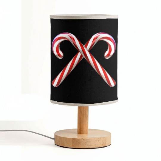 Crossed candy canes Fabric Lamps