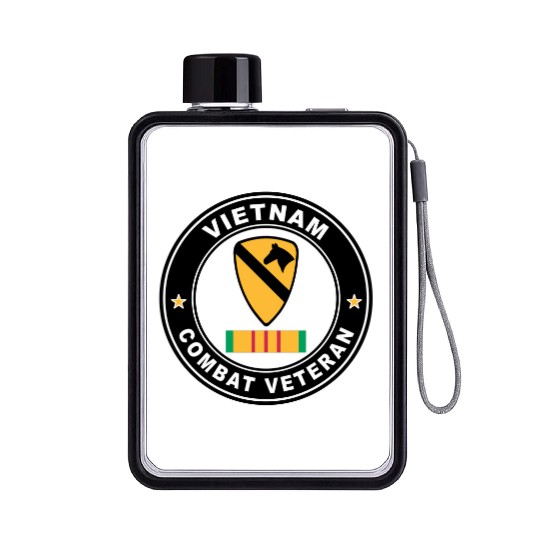 1st Cavalry Division Vietnam Combat Veteran Flat Water Bottles
