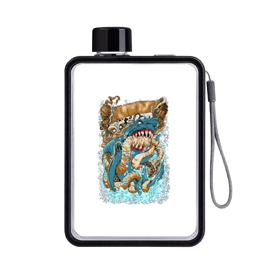 OCTOPUS v SHARK Flat Water Bottles