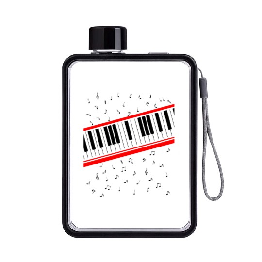 Beat It Piano Keyboard Flat Water Bottles
