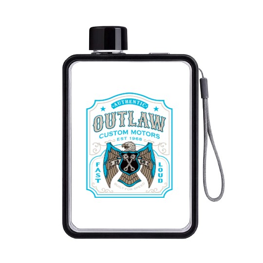 Outlaw Motors Flat Water Bottles