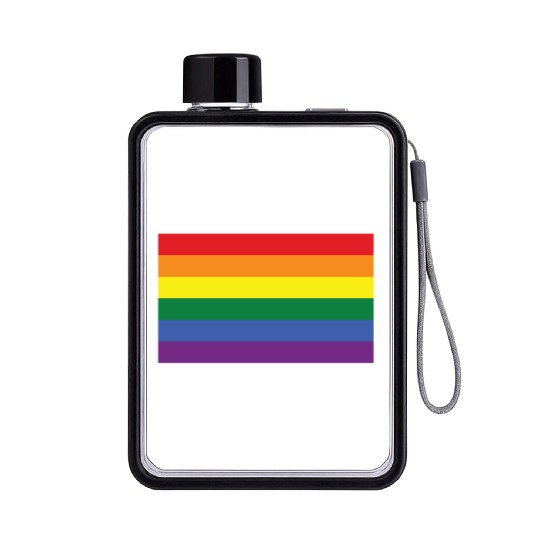 LGBT Gay Pride Rainbow Flag Flat Water Bottles