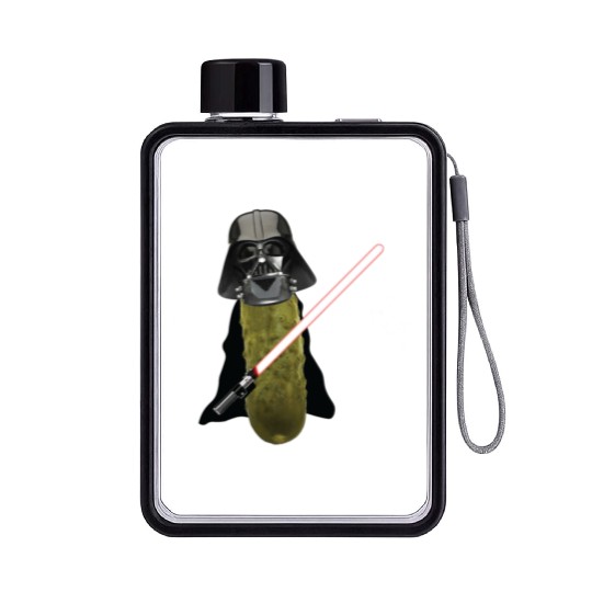 Darth Pickle Flat Water Bottles