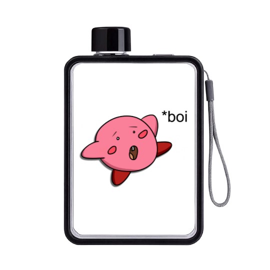 Funny Kirby Flat Water Bottles