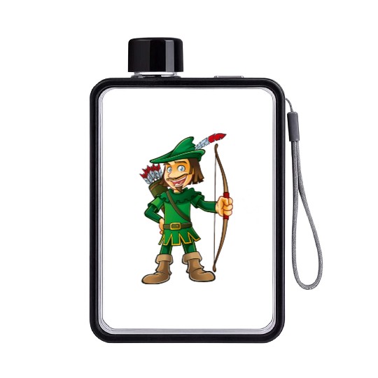 Robin Hood-arrows-bow-tale Flat Water Bottles