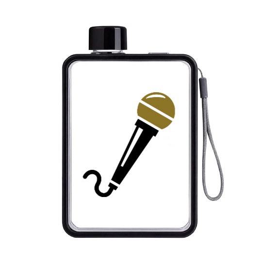 microphone usb PC anchorman Flat Water Bottles