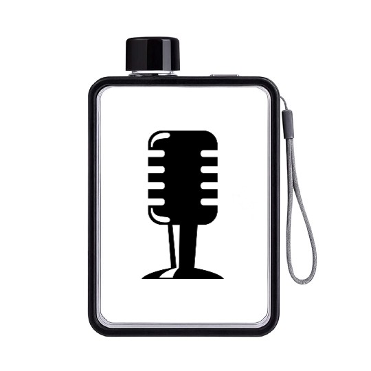microphone micro music DJ Flat Water Bottles