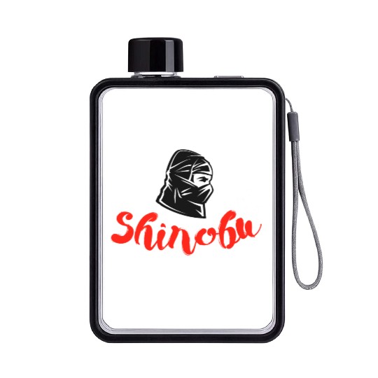Shinobu Logo Flat Water Bottles