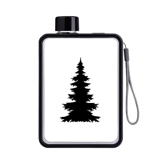 pine tree Flat Water Bottles