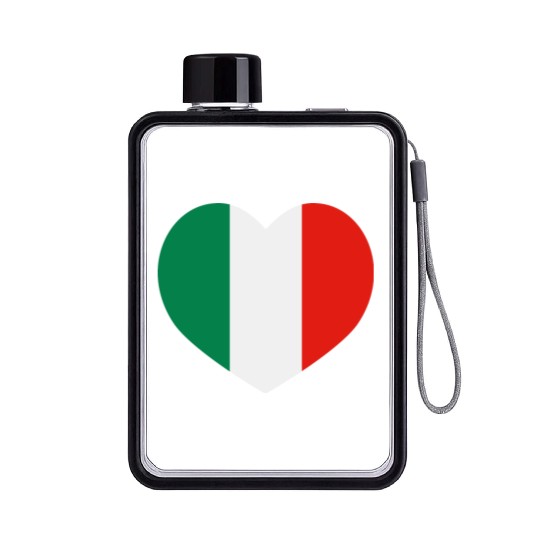 Love Italian football Flat Water Bottles