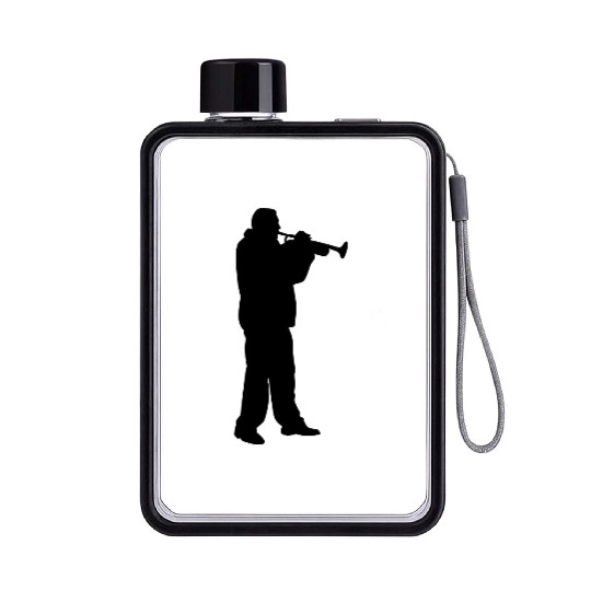 Trumpet Player Flat Water Bottles