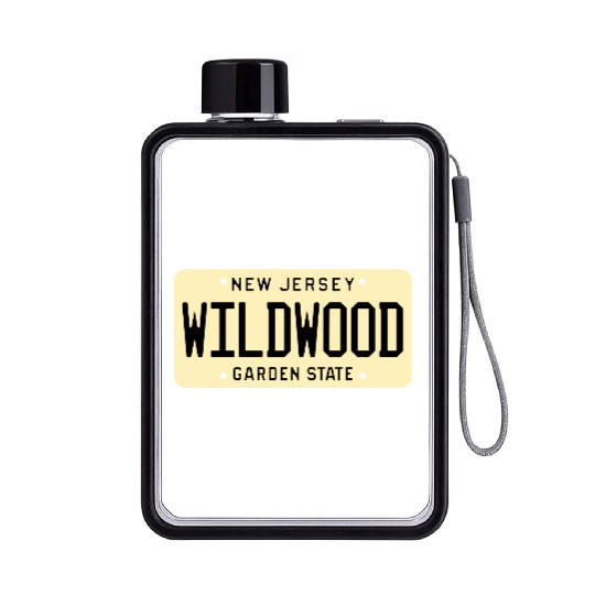 Wildwood New Jersey License Plate Flat Water Bottles