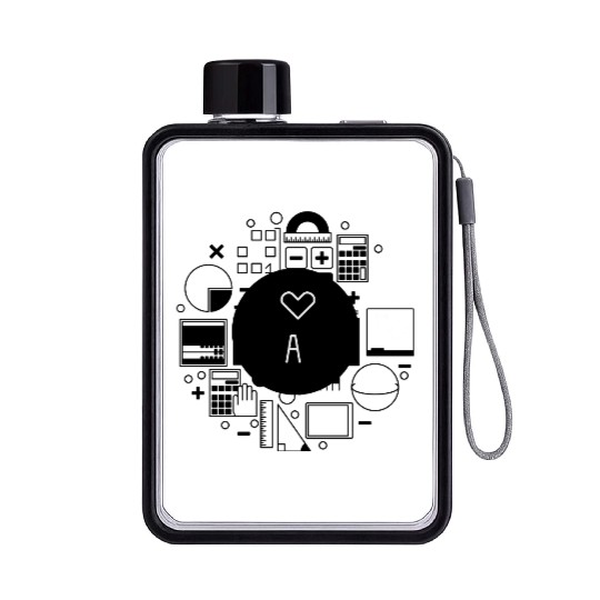 Math Flat Water Bottles