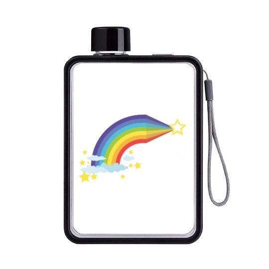 Rainbow Flat Water Bottles