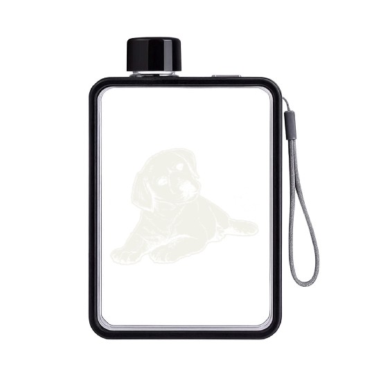 A Puppy Labrador Retriever Design For Dog Lovers Flat Water Bottles