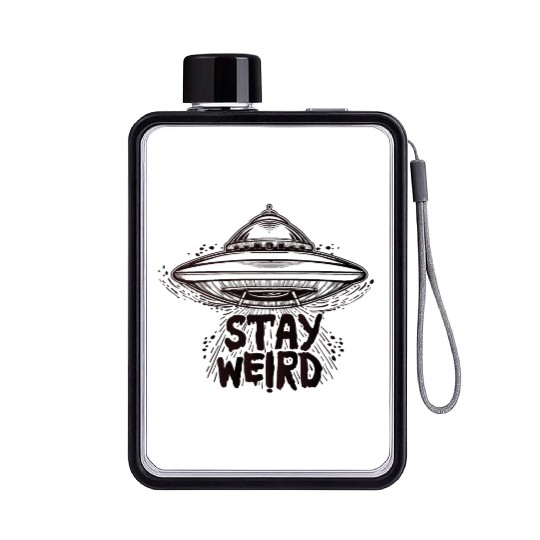 Stay Weird Flat Water Bottles