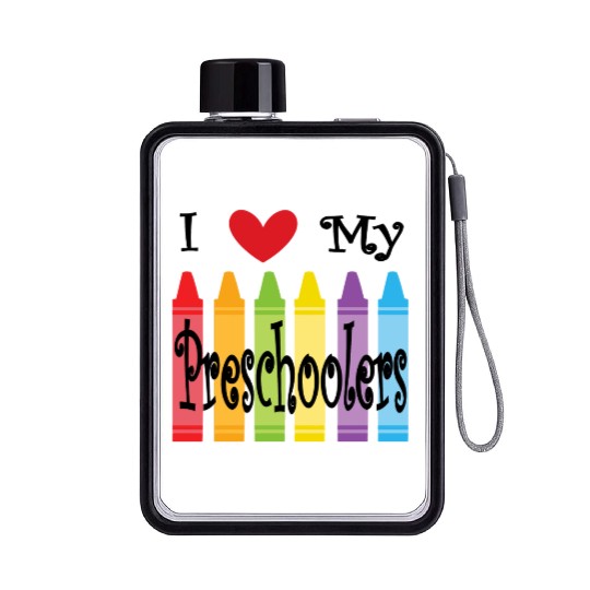 preschool teacher Flat Water Bottles
