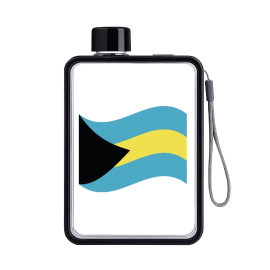 flag bahamas Flat Water Bottles
