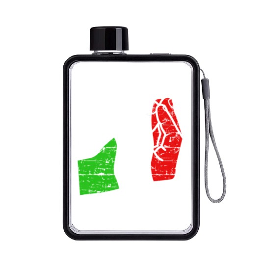 Funny Italian hand gesture Flat Water Bottles
