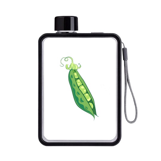Pea Peas Vegetable Veggie Veg Pod Peasecod Gift Flat Water Bottles