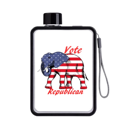 Vote Republican Flat Water Bottles