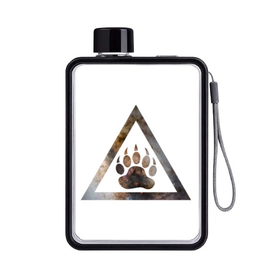 Galaxy Bear Triangle Flat Water Bottles