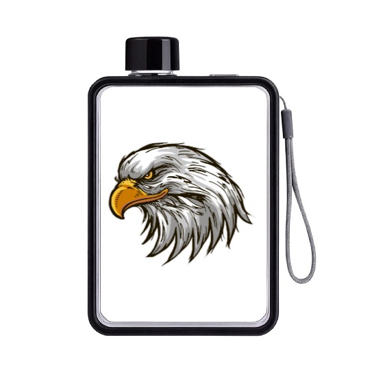 Eagle head Flat Water Bottles
