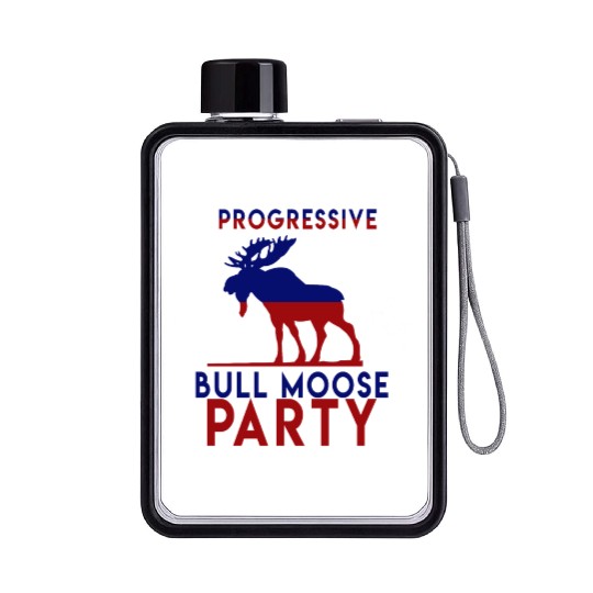 Bull Moose Party Progressive Teddy Roosevelt Flat Water Bottles
