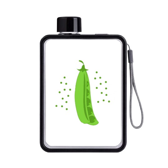 Pea Pod Vegetable Flat Water Bottles