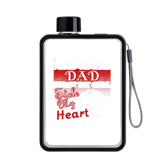 Softball - softball dad s - proud softball dad Flat Water Bottles