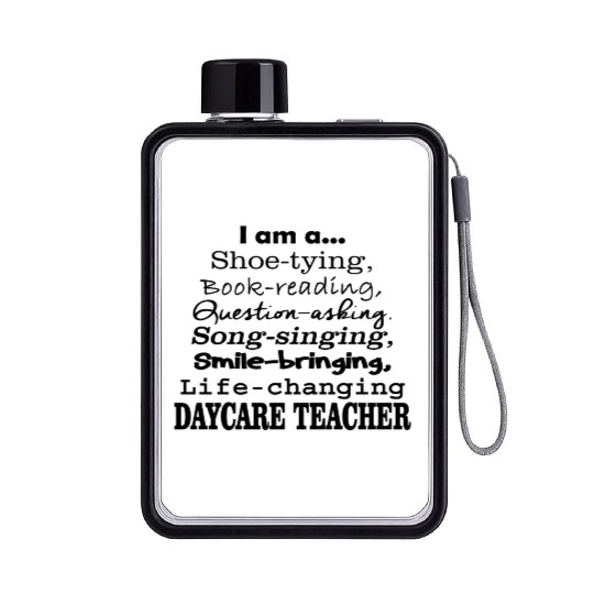 daycare teacher Flat Water Bottles