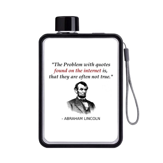 Funny Abraham Lincoln History Teacher Flat Water Bottles Source